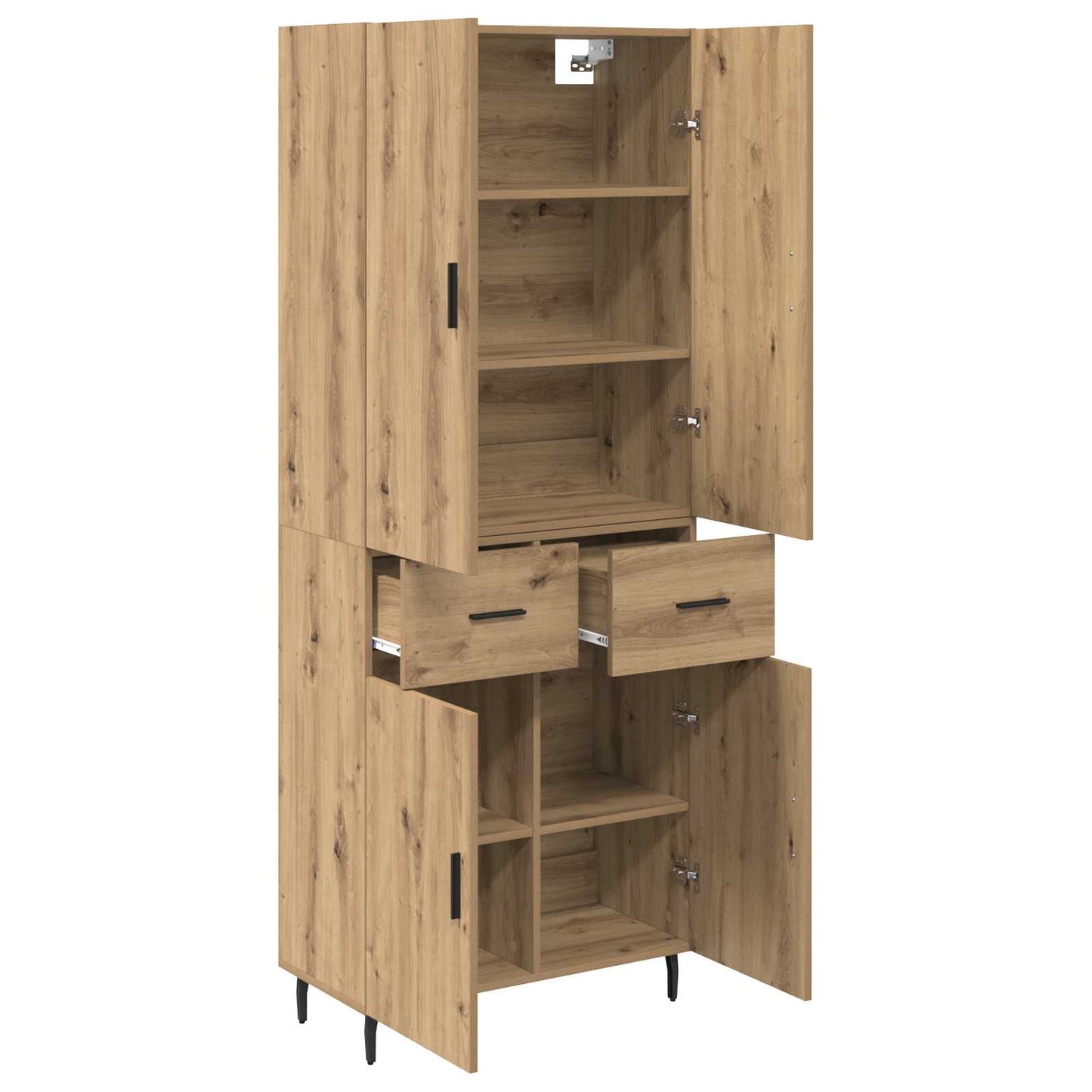 Highboard 2 stk. Artisan Egetræ 69,5 x 34 x 180 cm