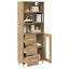 Highboard Artisan Egetræ 69,5 x 34 x 180 cm Konstrueret træ