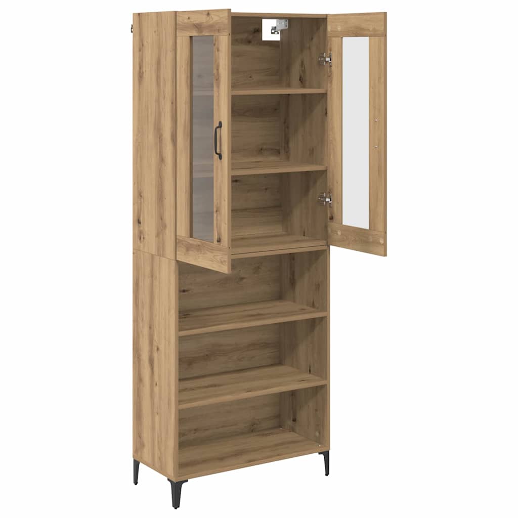 Highboard Artisan Egetræ 69,5 x 34 x 180 cm Konstrueret træ