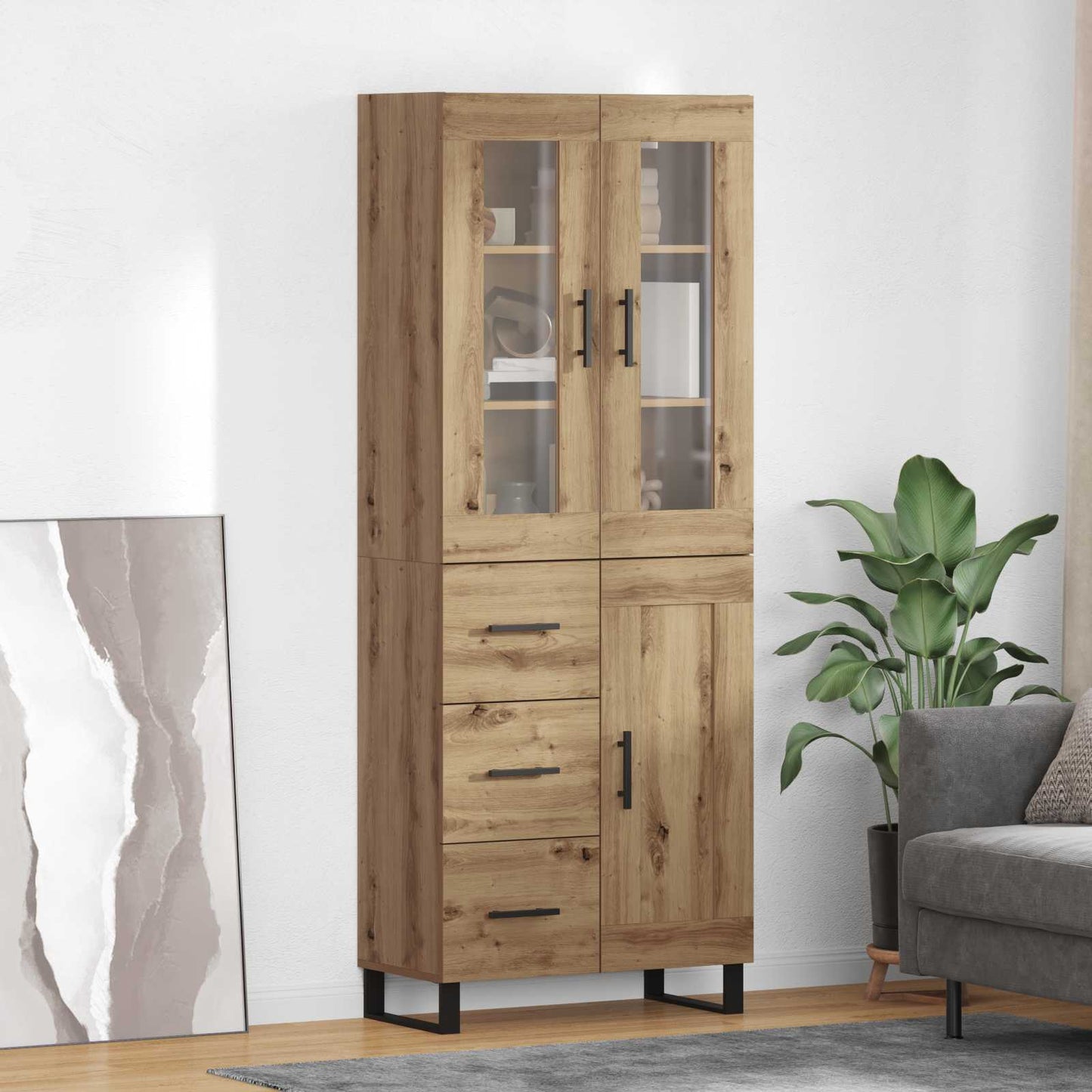 Highboard 2 pcs Artisan Egetræ 69,5 x 34 x 180 cm
