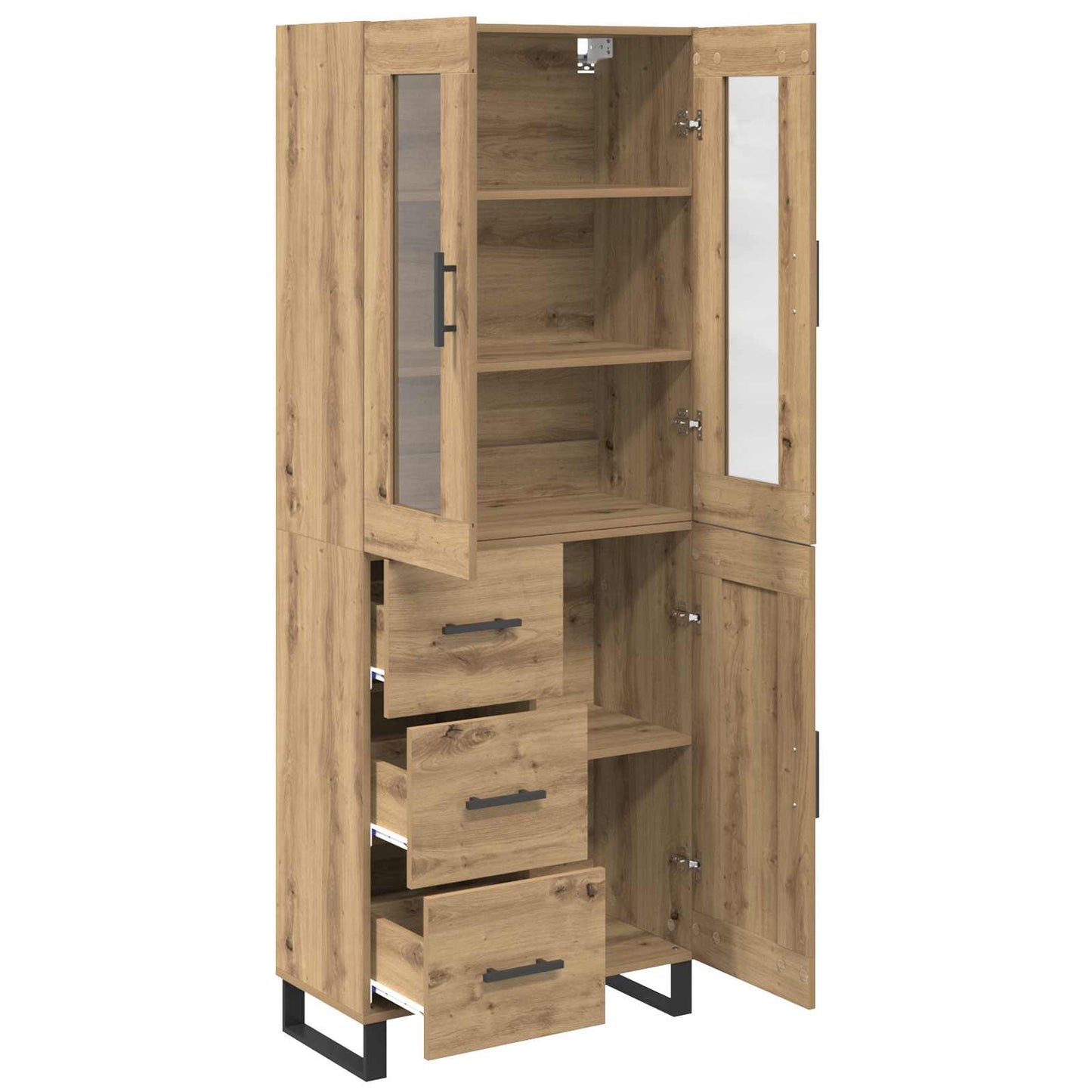 Highboard 2 pcs Artisan Egetræ 69,5 x 34 x 180 cm