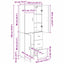 Highboard 2 stk. Artisan Egetræ 69,5 x 34 x 180 cm