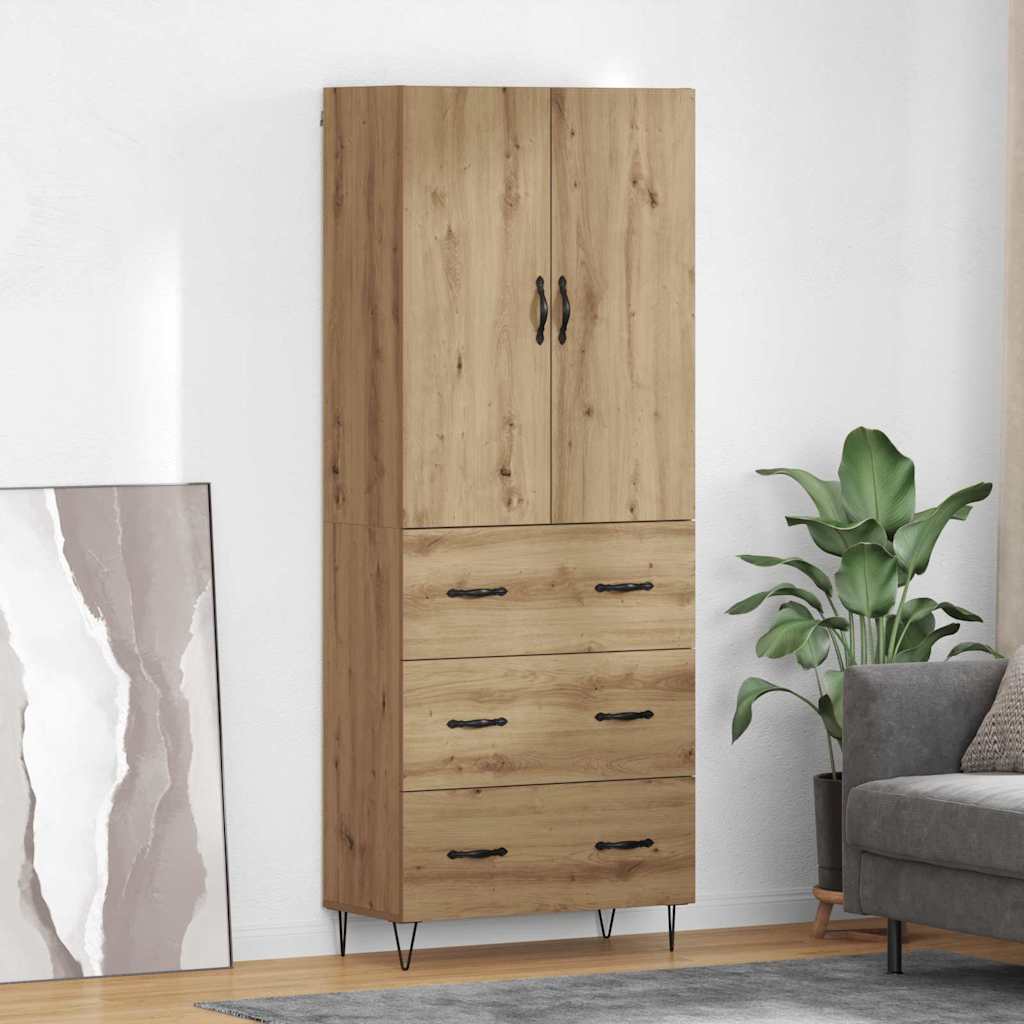 Highboard 2 pcs Artisan Egetræ 69,5 x 34 x 180 cm