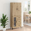 Highboard Artisan Egetræ 69,5 x 34 x 180 cm Konstrueret træ