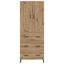 Highboard Artisan Egetræ 69,5 x 34 x 180 cm Konstrueret træ