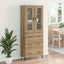 Highboard 2 pcs Artisan Egetræ 69,5 x 34 x 180 cm
