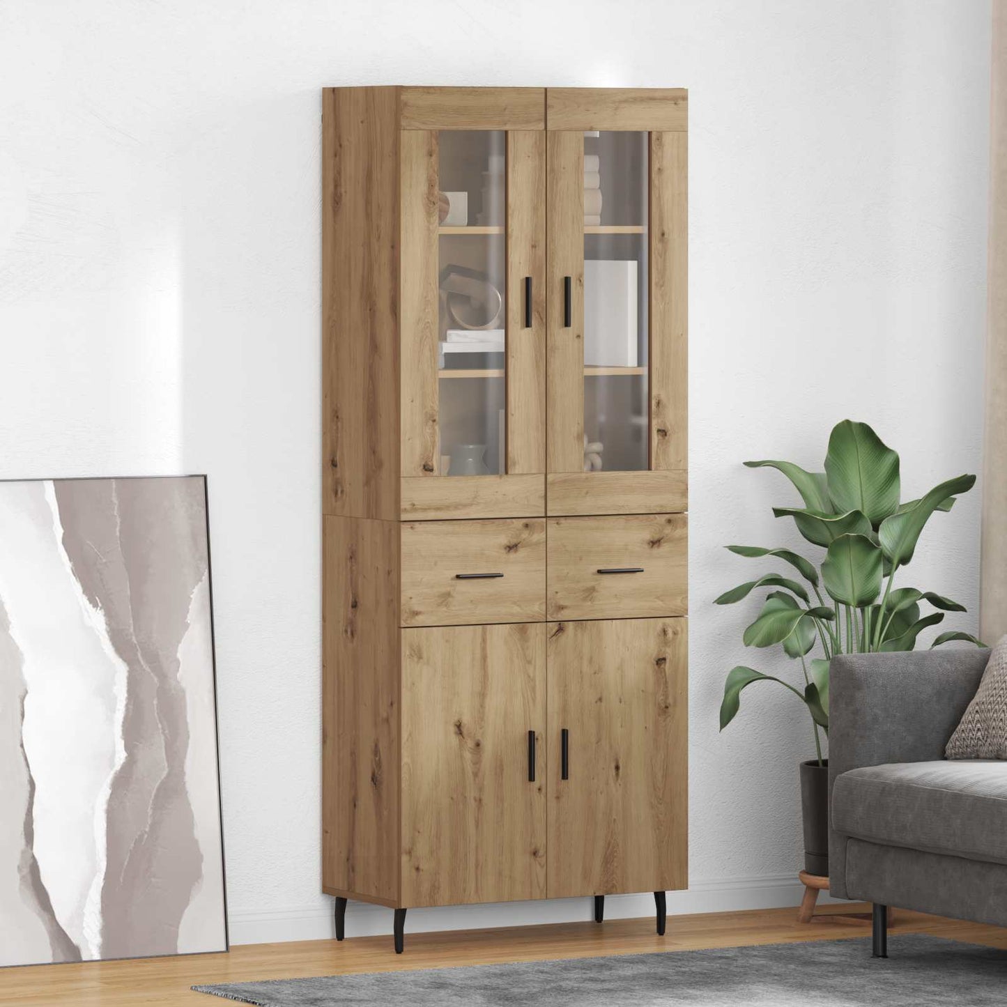 Highboard 2 pcs Artisan Egetræ 69,5 x 34 x 180 cm