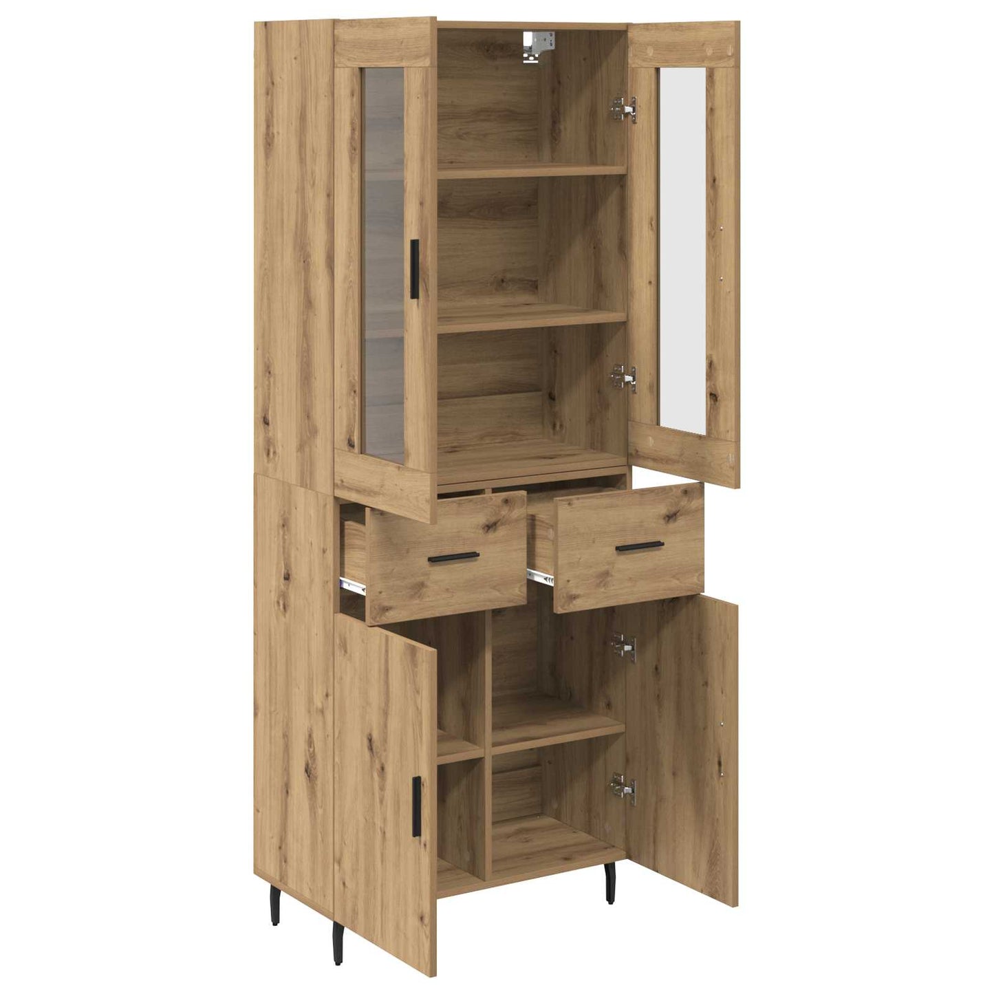 Highboard 2 pcs Artisan Egetræ 69,5 x 34 x 180 cm