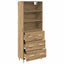 Highboard Artisan Egetræ 69,5 x 32,5 x 180 cm Konstrueret træ