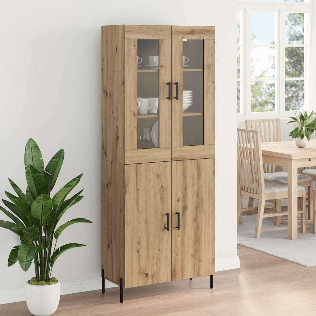 Highboard Artisan Egetræ 69,5 x 34 x 180 cm Konstrueret træ