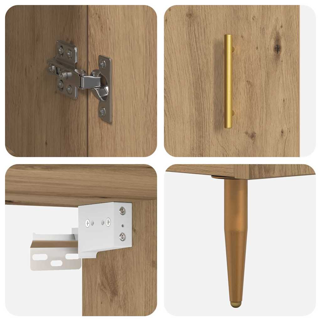 Highboard 2 pcs Artisan Egetræ 69,5 x 34 x 180 cm