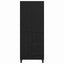Highboard med skuffe Sort eg 69,5 x 34 x 180 cm Konstrueret træ