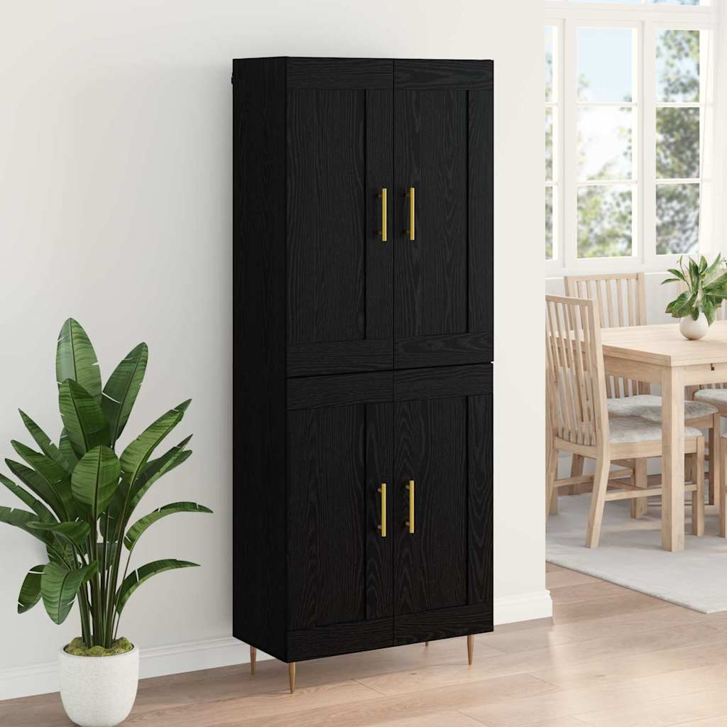 Highboard Sort eg 69,5 x 34 x 180 cm Konstrueret træ