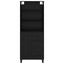 Highboard med skuffe 2 pcs Sort eg Konstrueret træ