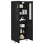 Highboard 2 pcs Sort eg Konstrueret træ