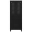 Highboard med skuffe 2 pcs Sort eg Ingeniørtræ og glas