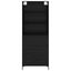 Highboard med skuffe Sort eg 69,5 x 34 x 180 cm Konstrueret træ