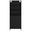 Highboard med skuffe Sort eg 69,5 x 34 x 180 cm Konstrueret træ
