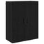 Highboard med skuffe Sort eg 69,5 x 34 x 180 cm Konstrueret træ