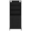 Highboard med skuffe Sort eg 69,5 x 34 x 180 cm Konstrueret træ