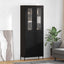Highboard Sort eg 69,5 x 34 x 180 cm Konstrueret træ
