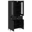Highboard Sort eg 69,5 x 34 x 180 cm Konstrueret træ