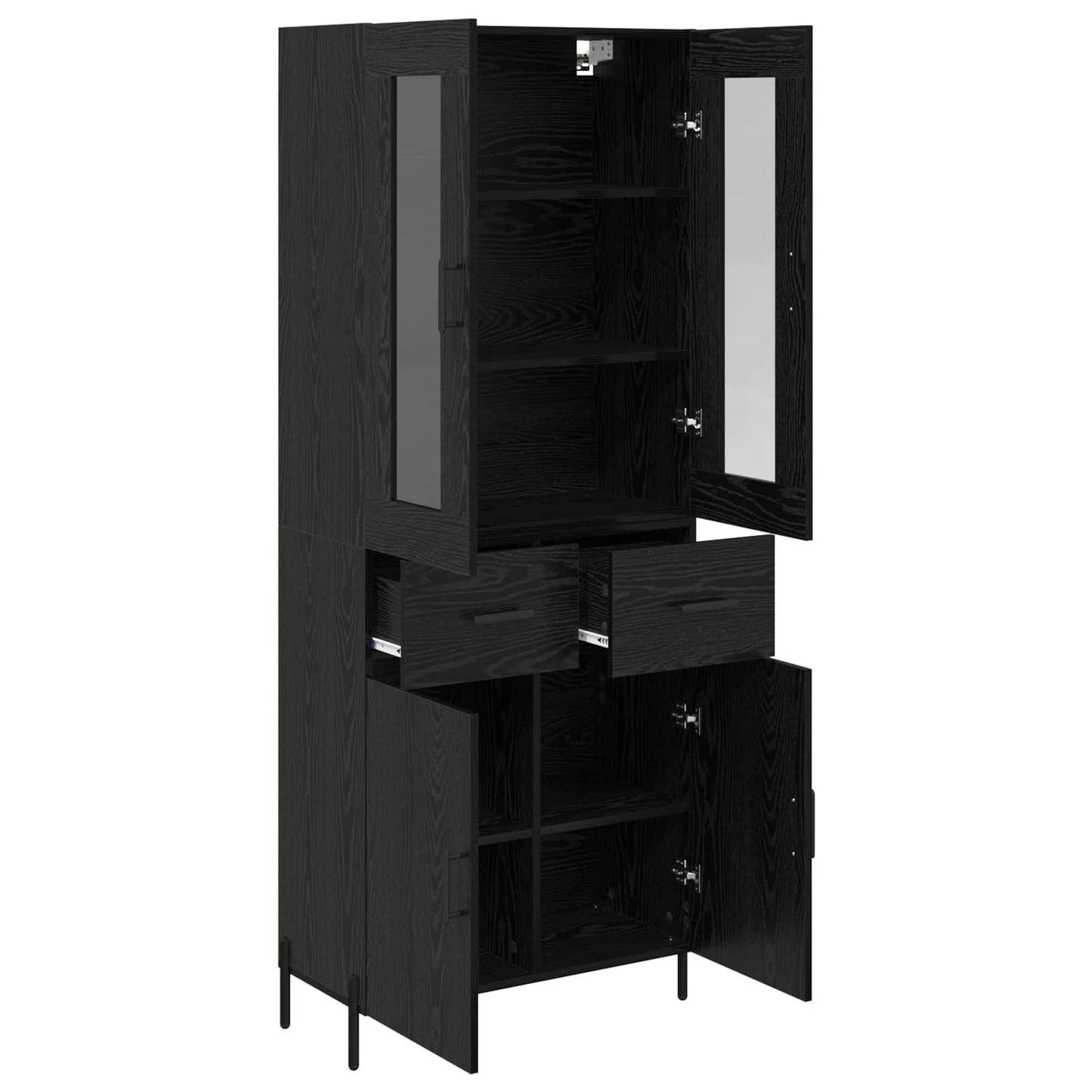 Highboard Sort eg 69,5 x 34 x 180 cm Konstrueret træ