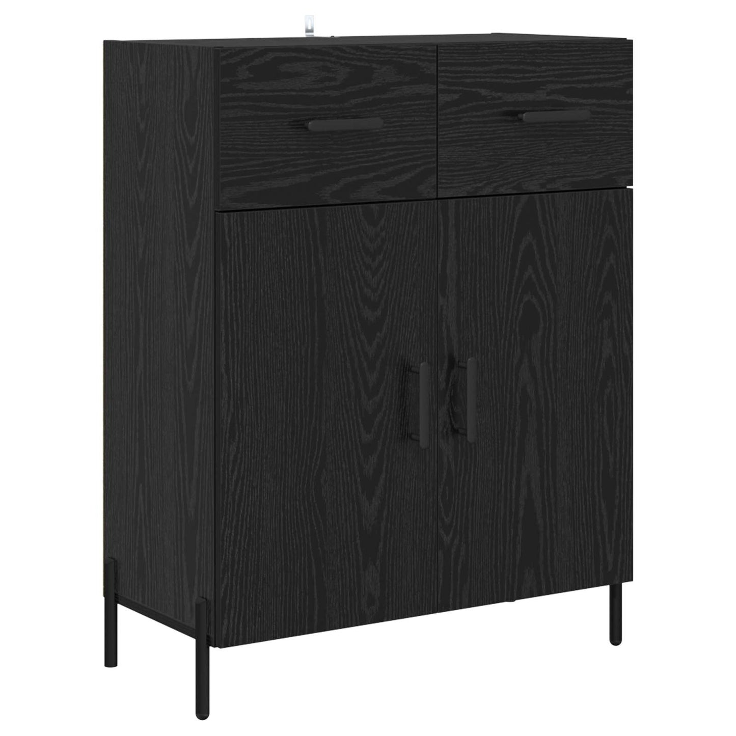 Highboard Sort eg 69,5 x 34 x 180 cm Konstrueret træ