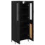 Highboard 2 pcs Sort eg Konstrueret træ