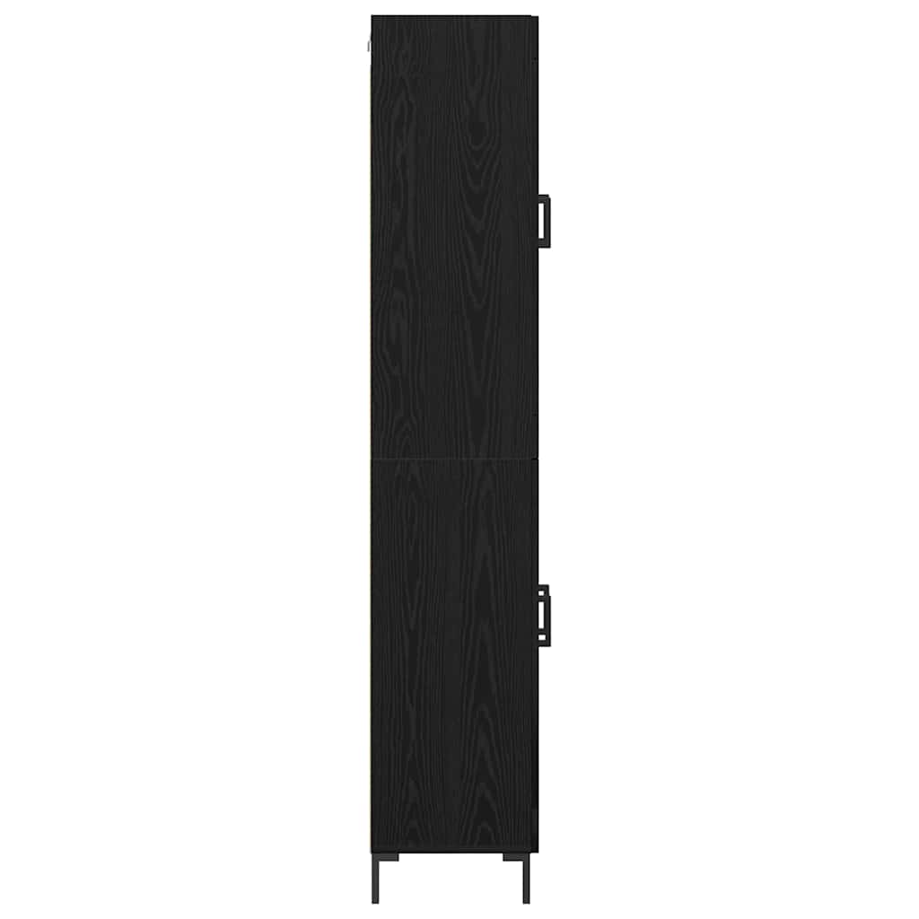 Highboard 2 pcs Sort eg Konstrueret træ