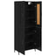 Highboard 2 pcs Sort eg Konstrueret træ