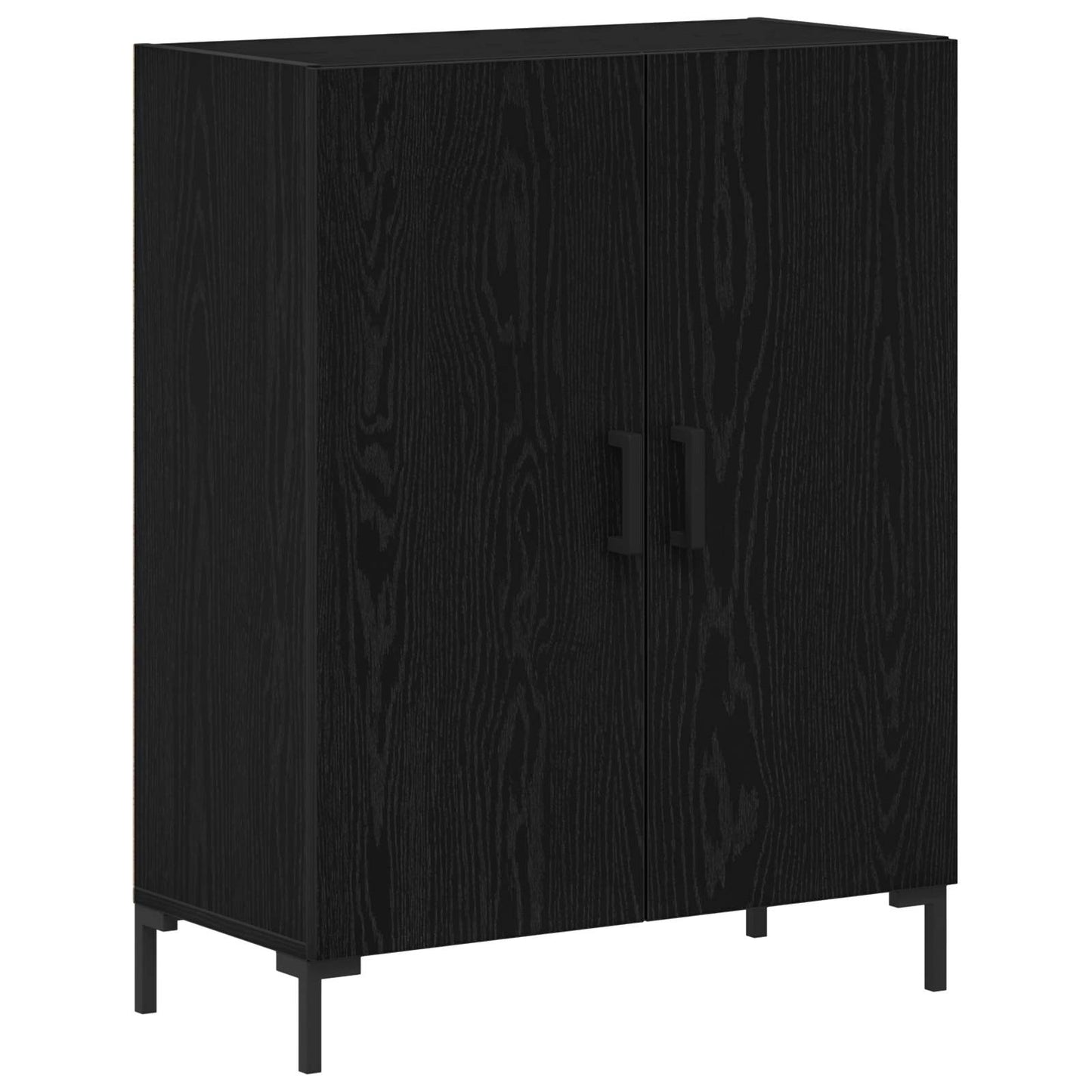 Highboard 2 pcs Sort eg Konstrueret træ