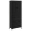 Highboard med skuffe 2 pcs Sort eg Konstrueret træ