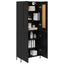 Highboard 2 pcs Sort eg Konstrueret træ