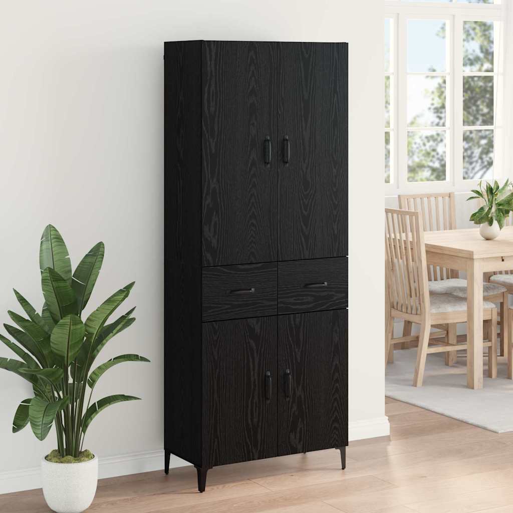 Highboard Sort eg 69,5 x 34 x 180 cm Konstrueret træ