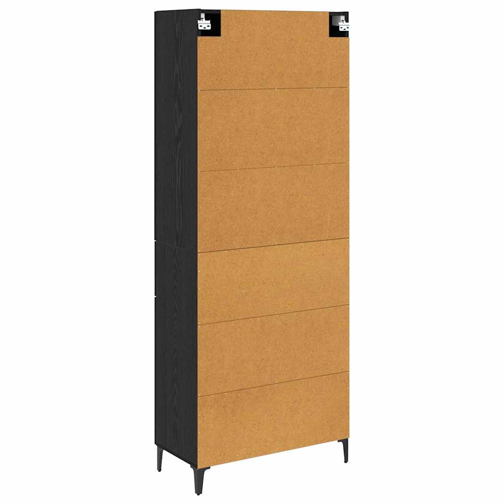 Highboard Sort eg 69,5 x 34 x 180 cm Konstrueret træ