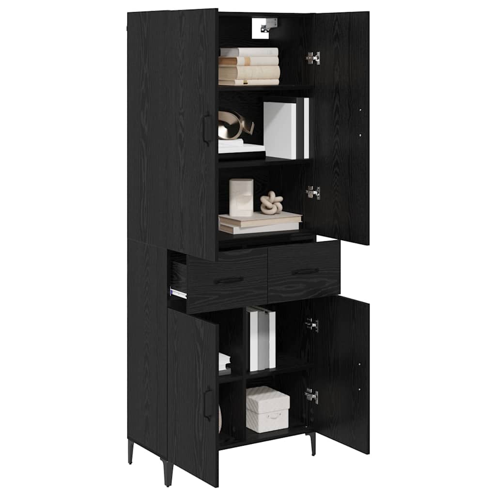 Highboard Sort eg 69,5 x 34 x 180 cm Konstrueret træ
