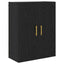 Highboard med skuffe Sort eg 69,5 x 34 x 180 cm Konstrueret træ