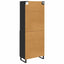 Highboard med skuffe 2 pcs Sort eg Konstrueret træ