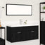 Badeværelsesskab Sort eg 100 x 38,5 x 46 cm Konstrueret træ