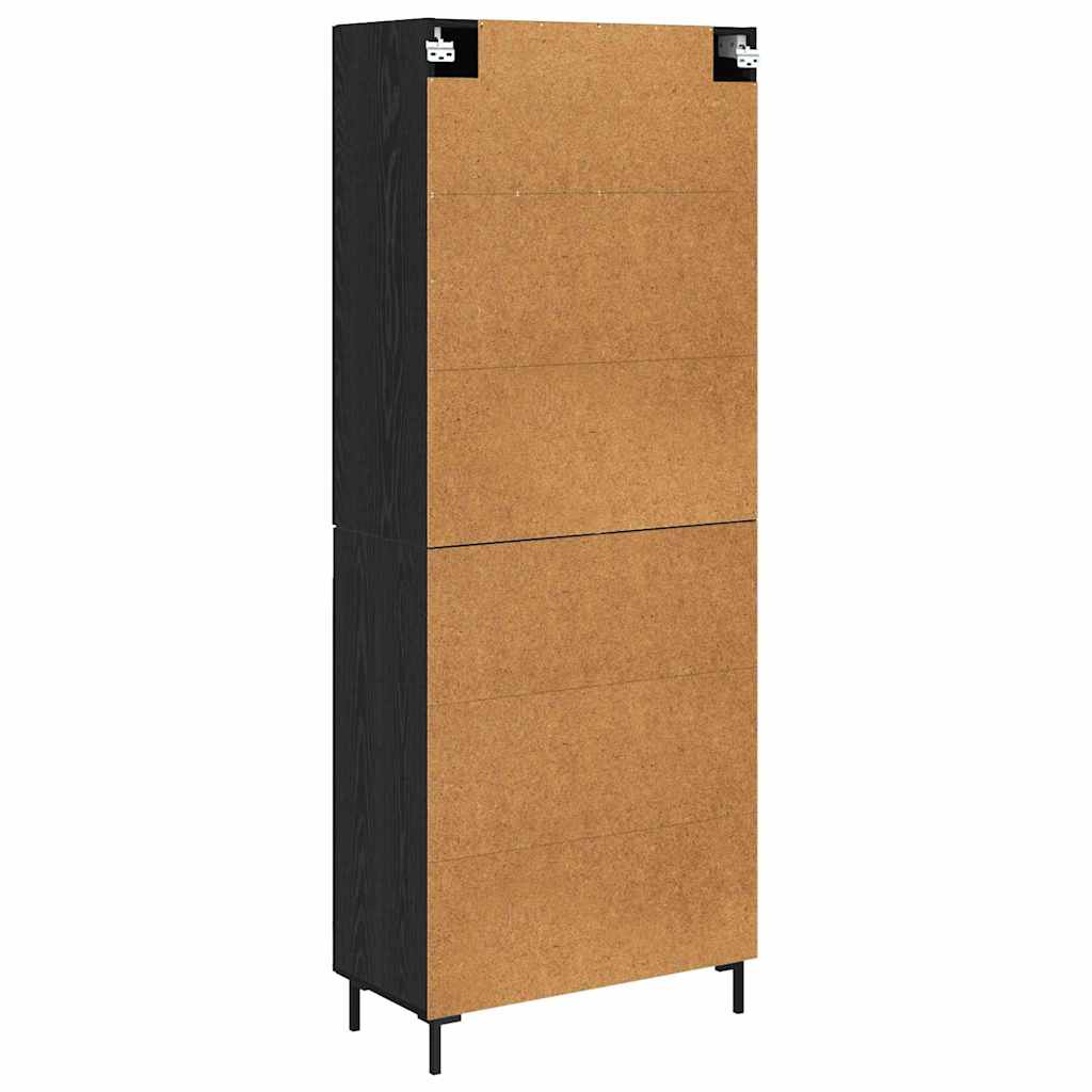 Highboard 2 pcs Sort eg Konstrueret træ