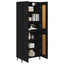 Highboard 2 pcs Sort eg Konstrueret træ