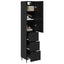 Highboard med skuffe Sort eg 34,5 x 34 x 180 cm Konstrueret træ