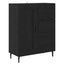 Highboard med skuffe 2 pcs Sort eg Konstrueret træ