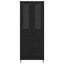 Highboard med skuffe 2 pcs Sort eg Konstrueret træ