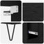 Highboard med skuffe 2 pcs Sort eg Konstrueret træ