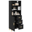 Highboard Sort eg 69,5 x 32,5 x 180 cm Konstrueret træ