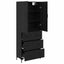 Highboard Sort eg 69,5 x 34 x 180 cm Konstrueret træ