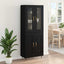 Highboard 2 pcs Sort eg Konstrueret træ