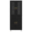 Highboard 2 pcs Sort eg Konstrueret træ